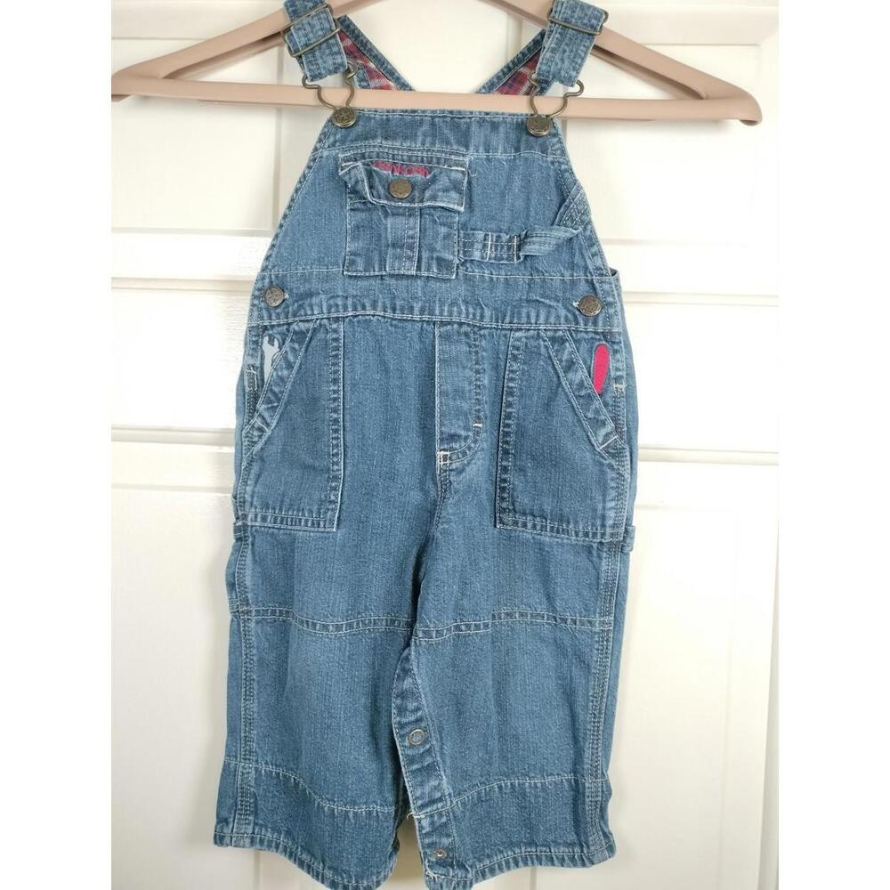 Vintage OshKosh B’Gosh Baby Overalls 6-9M Vestbak Embroidered Carpenter Tools‎